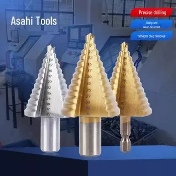 Шестигранное сверло-пагода с круглой ручкой (5-35mm) 5-35 round handle белый