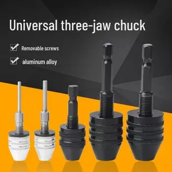 Шестигранный 3-кулачковый патрон для быстрой электрической дрели-конвертера для спиральных сверл с круглым хвостовиком