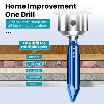 Шестигранный хвостовик 6/8/10/12 мм, треугольное сверло для пробивки стеклянной плитки, высокопрочное эксцентриковое сверление, прецизионное сверление,