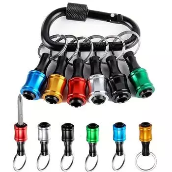 Шестигранный хвостовик патрона для отверточных бит, ударные дрели, удлинитель для брелка, быстросъемный и простой в замене, патрон для отверточных бит 6 pieces