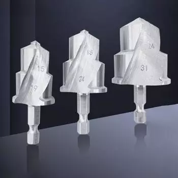 Шестигранный инструмент для водопроводных труб Спиральное сверло PPR Ступенчатое сверло