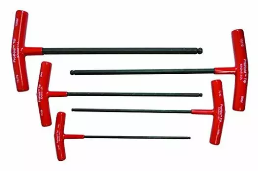 Шестигранный ключ с винтовой рукояткой, черный, набор из 5 шт. PBTX50M []BONDHUS Prohold® (Функция Т-образной ручки) набор, окрашенный, (4, 5, 6, 8, 10 мм) №75148