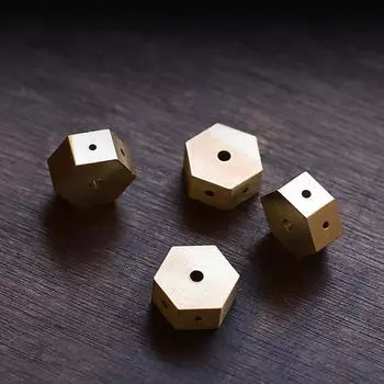 Шестигранный латунный держатель для благовоний с четырьмя отверстиями, бытовая комнатная курильница для благовоний, домашний декор, ремесло