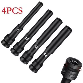 Шестигранный торцевой ключ 1/2 дюйма, отвертка длинная и глубокая, размеры 8 мм и 14 мм