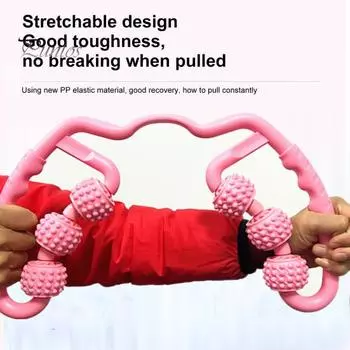 Шестиколесный роликовый массажер для рук, ног, предплечий, икр, снятие боли в мышцах, глубокая релаксация тканей, физиотерапевтический массаж, роликовое колесо чёрный