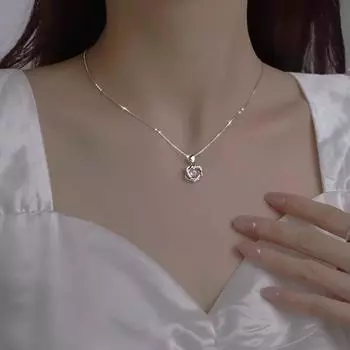 Шестиконечная звезда, кулон с бьющимся сердцем для подруги, ожерелье в форме сердца с короной белого золота