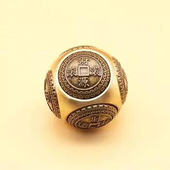 Шестиликий Четыре Благословения Удачи Денег Фиджет Спиннер Кубик для снятия стресса Куб для снятия стресса Игрушки-антистресс для взрослых жёлтый