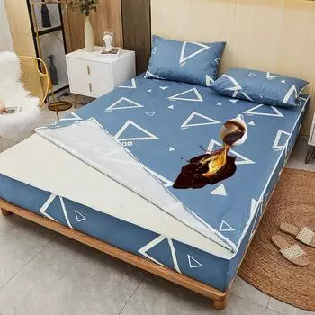 Шестисторонний все включено закрытый водонепроницаемый чехол для матраса с застежкой-молнией пыленепроницаемый антиклещевой простыня на резинке покрывала индивидуальные 2xPillowcase 48x74cm