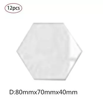 Шестиугольные трехмерные зеркальные наклейки на стену, персонализированные декоративные зеркальные наклейки 80*70*40mm серебряный