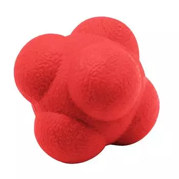 Шестиугольный баскетбольный тренировочный мяч для реакции 5,5 см для детей и взрослых (красный)