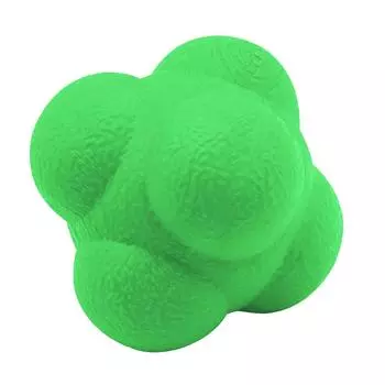 Шестиугольный баскетбольный тренировочный мяч для реакции 5,5 см для детей и взрослых (зеленый)