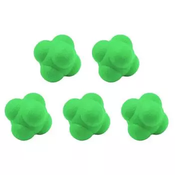 Шестиугольный баскетбольный тренировочный мяч для реакции 5,5 см для детей и взрослых (зеленый)