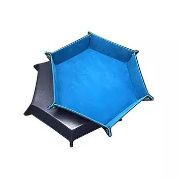 Шестиугольный лоток для игральных костей из полиуретана, коробка для хранения различных вещей, цветная коробка, аксессуары для лотка для игральных костей, кожаная башня для игральных костей красный