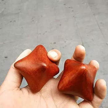 Шестиугольный массажный мяч для рук из вьетнамского палисандра Rosewood Hexagonal Handball