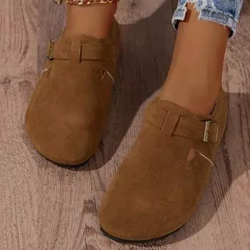 Shevalues Классические Пробковые Тапочки-сабо Для Женщин И Мужчин Мягкая Стелька Замшевые Сандалии С Поддержкой Арки Модные Пляжные Шлепанцы Для Дома Для Мужчин Мюли 36 чёрный