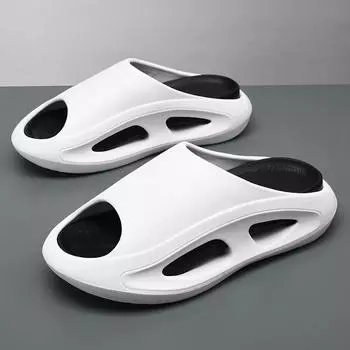 Shevalues нескользящие удобные домашние сандалии шлепанцы на платформе EVA мужские сандалии с поддержкой свода стопы модные повседневные тапочки для мужчин 40-41 белый