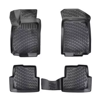 Шевроле Авео (После 2012 года) Высококачественные и прочные резиновые автомобильные коврики — без запаха, нескользящие, долговечные.