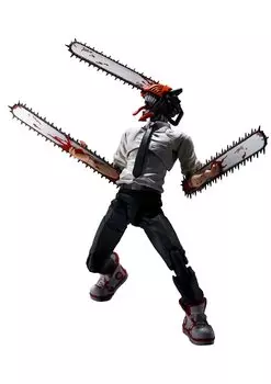 SHFiguarts Chainsaw Man примерно 150 мм, окрашенная подвижная фигурка из ПВХ и АБС