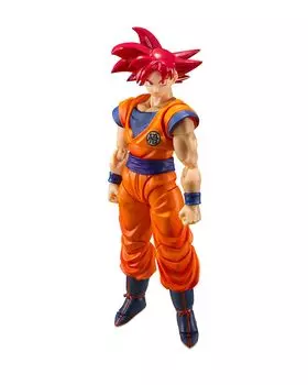 SHFiguarts Dragon Ball Super Super Saiyan God Son Goku - Бог Сайян, представленный вам праведным сердцем - Приблизительно 140 мм, окрашенный ПВХ и АБС