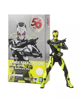 SHFiguarts Kamen Rider Zero-One Rising Hopper 50th Anniversary версия. приблизительно. Подвижная фигура толщиной 150 мм, окрашенная из ПВХ и АБС-пластика