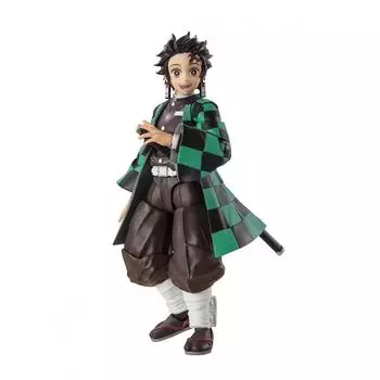 SHFiguarts Убийца демонов: Kimetsu no Yaiba Tanjiro Kamado, подвижная фигурка размером около 140 мм, окрашенная из ПВХ и АБС