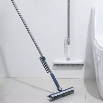 Щелевая щетка для пола Щетка для чистки пола Щетка для чистки пола Щетка для затирки с длинной ручкой V-образная щетка для чистки с жесткой щетиной Инструмент для чистки белый