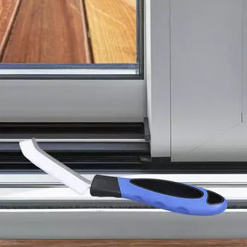 Щелевая щетка для ванной комнаты, щетка для чистки совок, направляющая для окна темно-синий