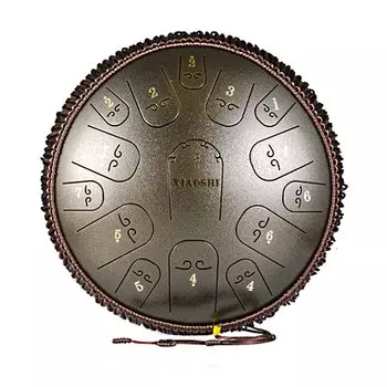 Щелевой барабан XIAOSHI, 15 нот, 14 дюймов, до мажор, с японскими нотами, барабан Tang, 10 цветов на выбор, углеродистая сталь, стальной барабан для йоги, поставляется с переноской