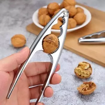 Щелкунчик легко раскалывает гайки Эргономичная ручка Нержавеющая защелка с пряжкой Нескользящая нержавеющая сталь Инструмент для взлома орехов