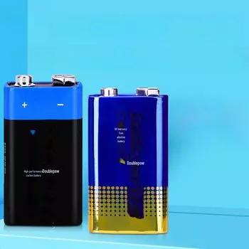 Щелочная батарея 9 В 6F22: Мультиметр, сигнализация, использование микрофона - двойная упаковка, одноразовый углерод, железный корпус