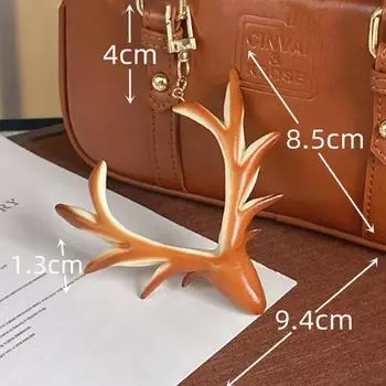 Щелочной Хлеб Круассан Брелок Подвеска Шарм Рога Лося Брелок Ювелирные Изделия Для Девочки Женщины Подарок Украшение Для Сумки