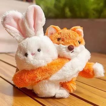 Щенок Лис Кролик И Пингвин Комбинированный Плюшевый Брелок Подвеска Животное Мультяшный Подарок Rabbit Fox