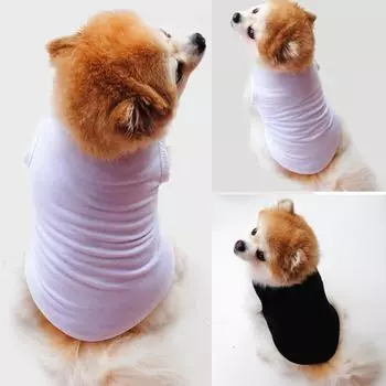 Щенок Пудель Летний однотонный жилет Рубашка Одежда Одежда для собак Чихуахуа M чёрный