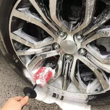 Щетка для автомобильных колес Многофункциональная щетка для очистки Удлиненная щетка для обода Щетка для подшипников колес Щетка для двигателя Инструменты для чистки мотоциклов красный черный