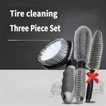 Щетка для автомобильных шин, щетка для колес, инструменты для мойки автомобиля, чистка, щетка для обода колеса, мощный набор щеток для обезжиривания