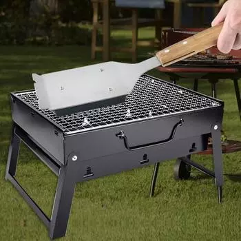 Щетка для барбекю с деревянной ручкой, стальная проволока, щетка для гриля, устойчивая к высоким температурам чистящая щетка для уличного гриля цвет старого дерева