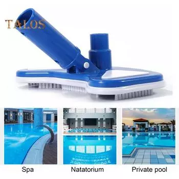 Щетка для бассейна с безопасным всасывающим отверстием Эргономичный дизайн Щетка для бассейна Профессиональный инструмент для ухода за бассейном Аксессуар для чистки синий