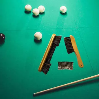 Щетка для бильярда, щетка для стола и рельс Легкая прочная деревянная ручка, вино красного