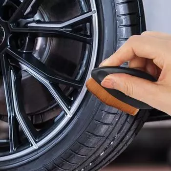 Щетка для блеска шин, легкая щетина из микрофибры, ручка для чистки щетки для детализации автомобиля