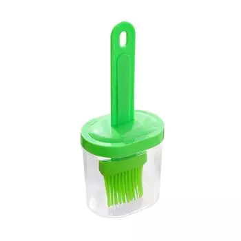 Щетка для блинного масла, пищевая мягкая щетина, щетка для барбекю с основанием One Size зелёный