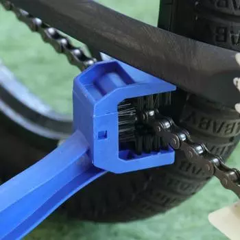 Щетка для цепи мотоцикла Щетка для чистки велосипеда Инструменты для чистки электромобиля Щетка для цепи Щетка для маховика Шайба для маховика синий