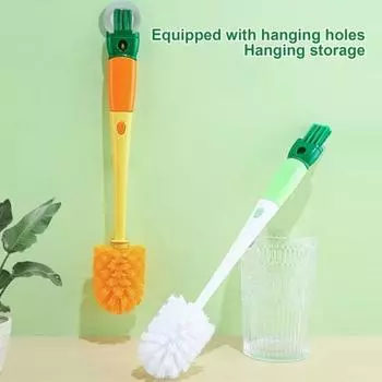 Щетка для чашек, практичная мягкая щетина, универсальная скруббер для чашек, щетка для чистки детских бутылочек, скребок для чашек, кухонный гаджет белый