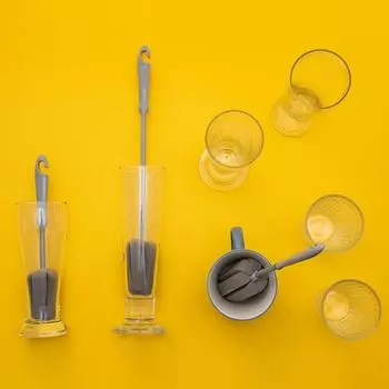 Щетка для чашек, щетка для детских бутылочек, длинная ручка, щетка для мытья чашек, губка, щетка для чистки, кухонная бытовая щетка short 25*5cm