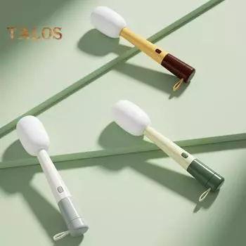 Щетка для чашки 3-в-1 Многофункциональная губчатая щетка с длинной ручкой Щетка для чистки бутылок с водой для дома серый