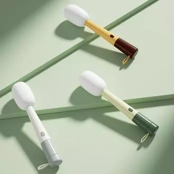 Щетка для чашки 3-в-1 Многофункциональная губчатая щетка с длинной ручкой Щетка для чистки бутылок с водой для домашней кухни серый