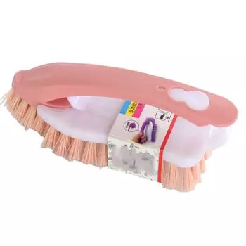 Щетка для чистки 2 в 1 Многофункциональная ручная съемная щетка для чистки Щетка для зазоров Скребок для обуви розовый