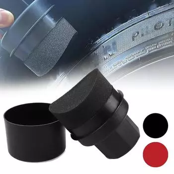 Щетка для чистки автомобильных шин, инструмент для чистки автомобильного воска, губка для полировки автомобильных шин с крышкой, изогнутая щетка для легкой полировки