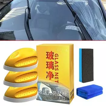 Щетка для чистки автомобильных стекол, очиститель масляной пленки, губка для чистки автомобильных стекол, полировка, уход, щетка для обслуживания