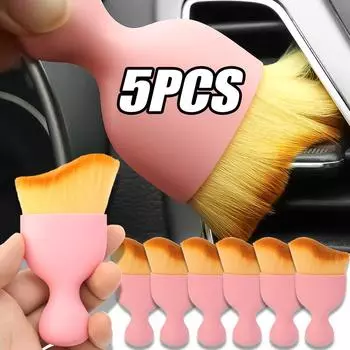 Щетка для чистки автомобиля Щетки для удаления пыли из вентиляционных отверстий Розовая нейлоновая щетка Мягкая щетка для чистки клавиатуры Аксессуары