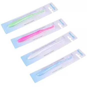 Щетка для чистки брекетов, однокомпонентная, с мягкой щетиной, маленькая зубная щетка, щетка для коррекции зазоров, заостренная зубная щетка синий